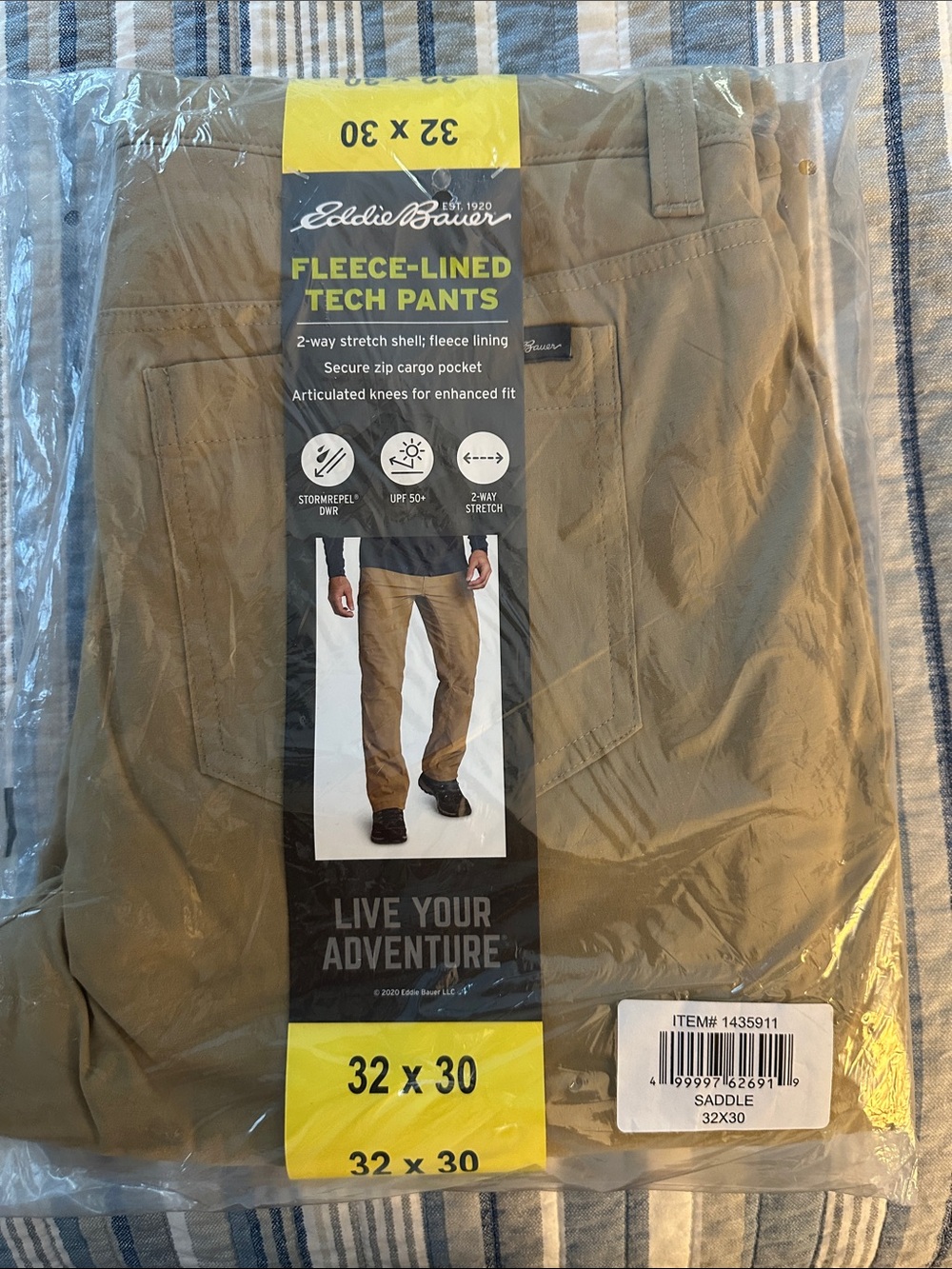 Eddie Bauer Fleece-Lined Cargo Pants — Saddle Brown